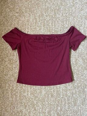 mossimo off the shoulder crop top